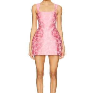 Amanda Uprichard Pink Textured Mini Dress